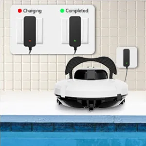 Cordless Robotic Pool Cleaner with Intelligent Navigation, Automatic Suction Vacuum for Above Ground and Inground Pools