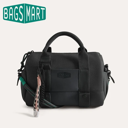 BAGSMART Boston Bag para mujer Mini bolso de hombro tipo bandolera impermeable con bolsillo húmedo gimnasio viaje diario playa fin de semana