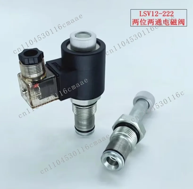 Hydraulic threaded cartridge valve directional flow pressure reversing valve LSV12-222 two-position solenoid valve