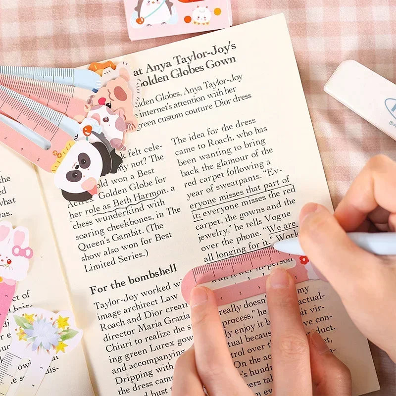 30 Pcs Animal Funny Bookmarks Cartoon Cute Bookmarks Reading Ruler Kid Bookmark for Kid Students Adult Cute Mini Ruler
