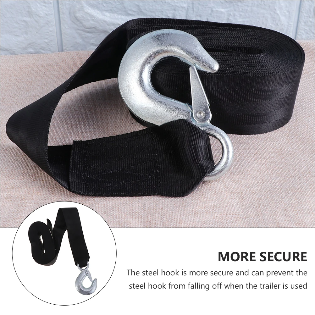 

Heavy Duty Marine Winch Rope Rope Hook For Trailer Car Recovery Tow Strap Marine Winch Belt Loading Launching Retrieving