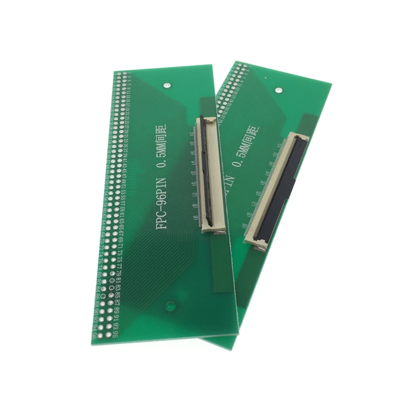 1Pcs FPC/FFC Adapter 0.5MM to 2.54MM Ln-line 96PIN Pitch LCD Base Test Board FR-4 Fiberglass