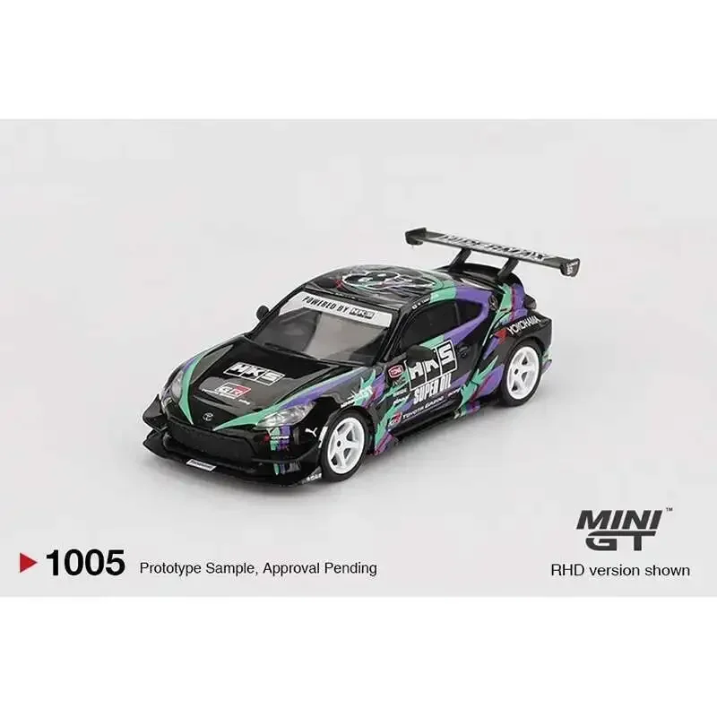 MINIGT Op Voorraad 1005 1:64 HKS Toyota GR86TYPE R 2022 Tokyo Auto Salon Diecast Auto Model Collectie Speelgoed