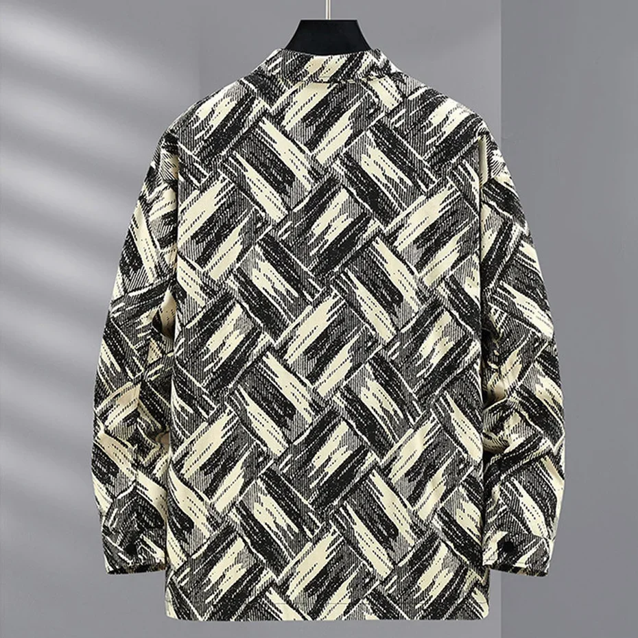 Vintage Cargo Jacket Men 10XL 11XL Plus Size Jackets Spring Autumn Jackets Fashion Print Coat Male Big Size 11XL