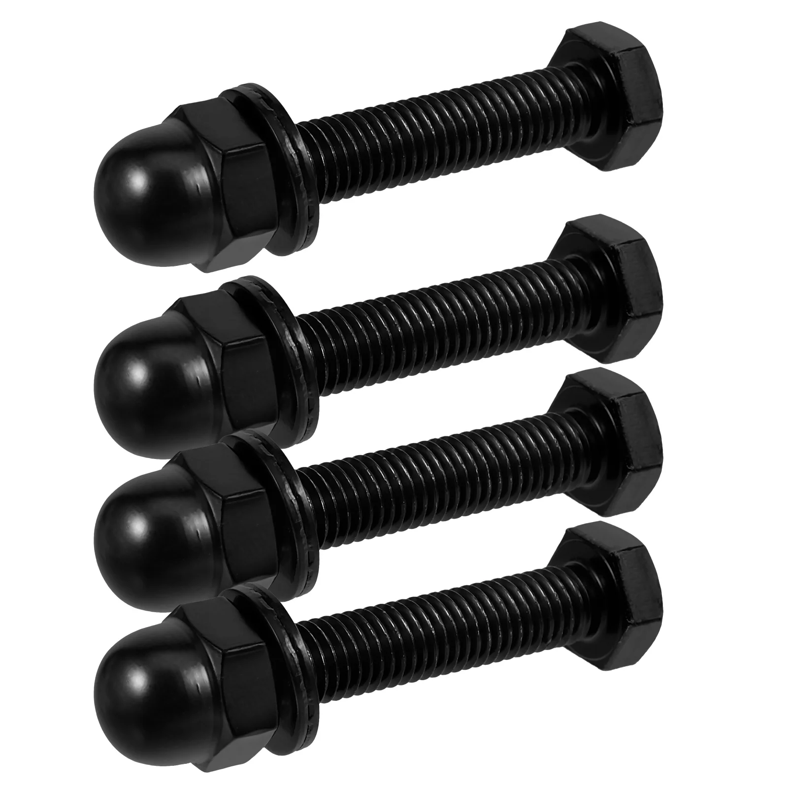 

4 Sets Hex Screw Nut Kit Black High-carbon Steel Smooth Surface Barn Door Hardware Furniture Bolt Wood Screw Replacement