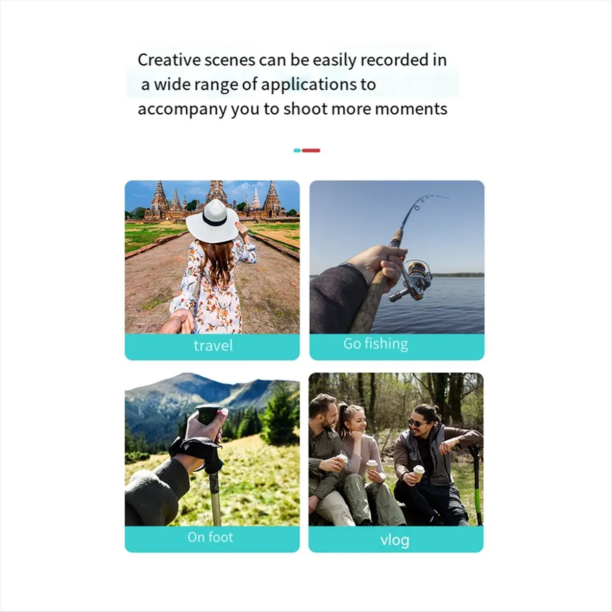 A64I  360° Rotation Magnetic Backpack Clip Clamp Mount for Action Camera Accessories