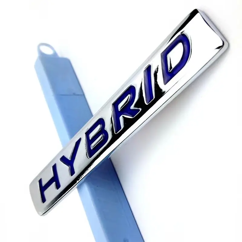 Logotipo HÍBRIDO para Porta-Malas Traseiro, para Toyota Aygo, CHR, Auris, Rav4, Yaris, Corolla, 4Runner, Avalon, Emblema Metálico