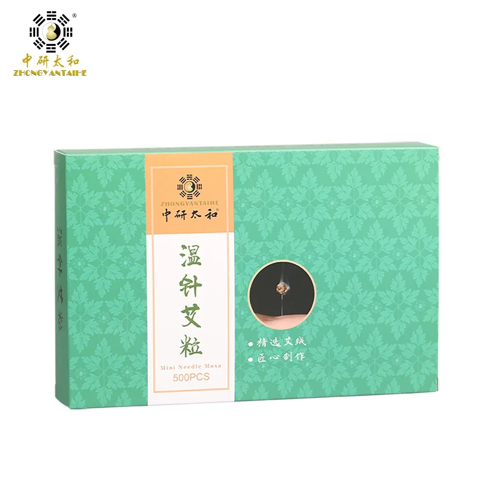 ZHONGYAN TAIHE High Quality Mini Self-stick Moxa Sticks Massage Heating Acupuncture Moxa Tube Moxibustion Roll Moxa 500PCS/Box