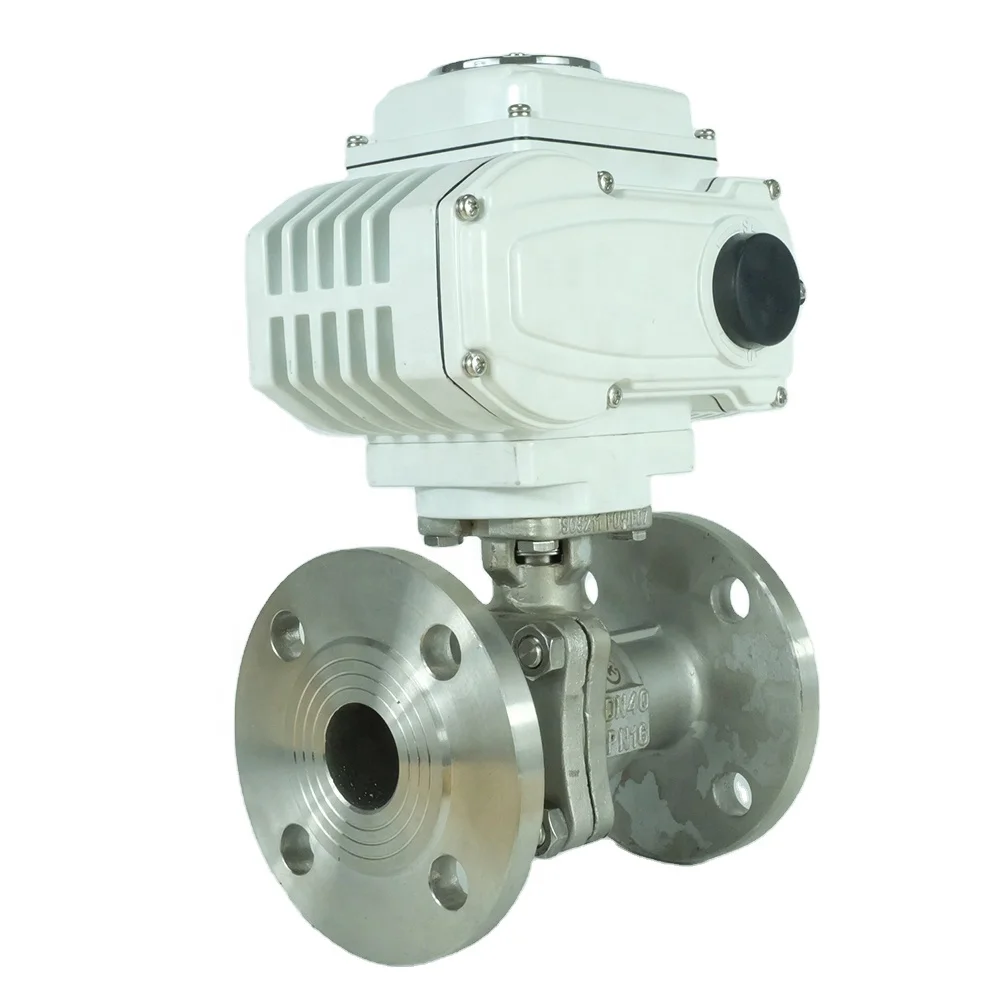 DKV Electric 2 way flange ball valve Stainless steel 304/316 DN50 PN16 Water Flow Control motorized Electric Ball Valve