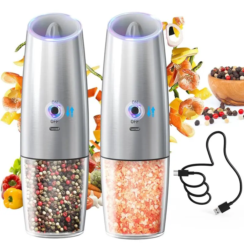 

A01M-Electric Salt And Pepper Grinder Set Rechargeable Salt And Pepper Grinder Set Electric Salt And Pepper Grinders