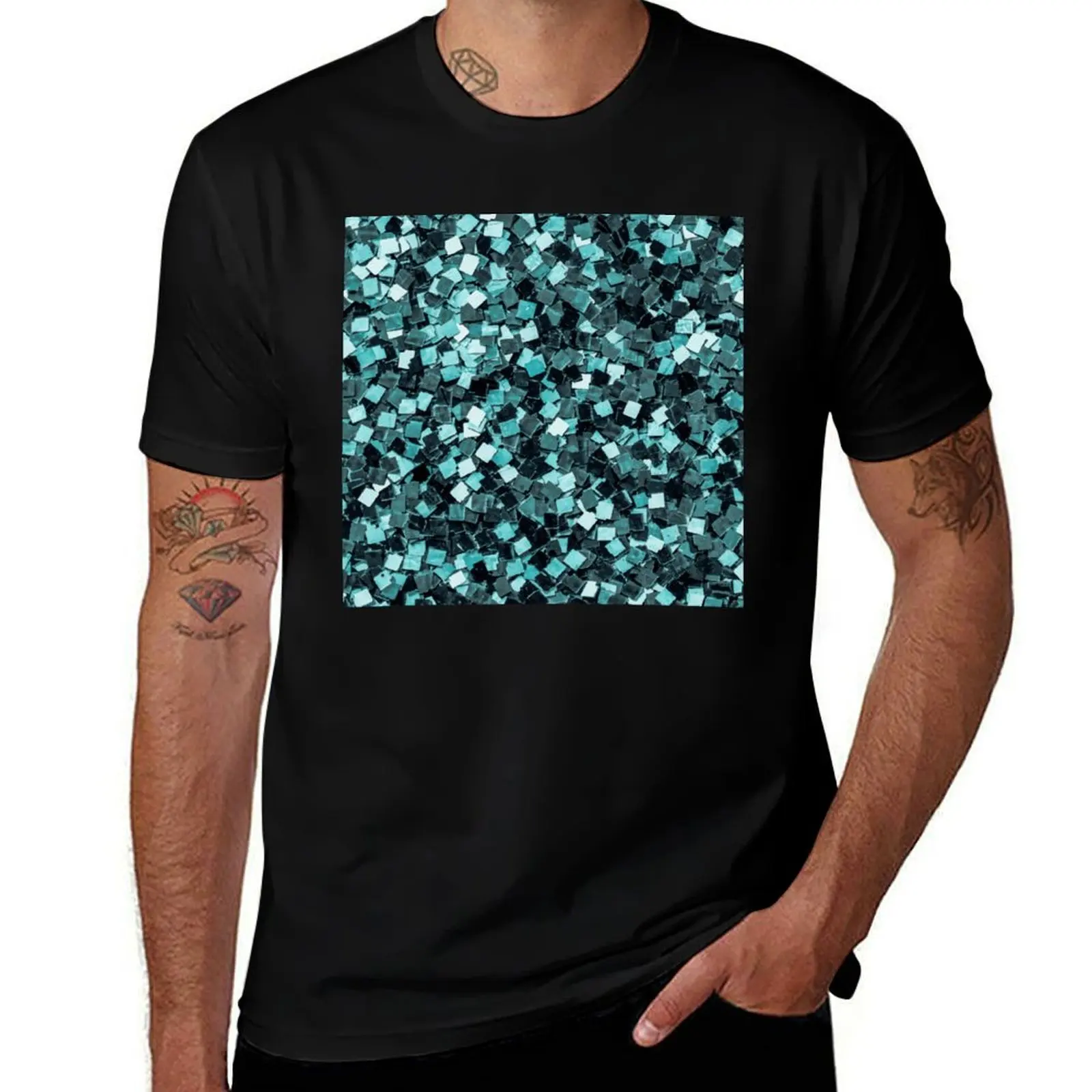 

Turquoise Blue Confetti T-Shirt cotton graphic tees shirts graphic tees custom t shirt t shirt men