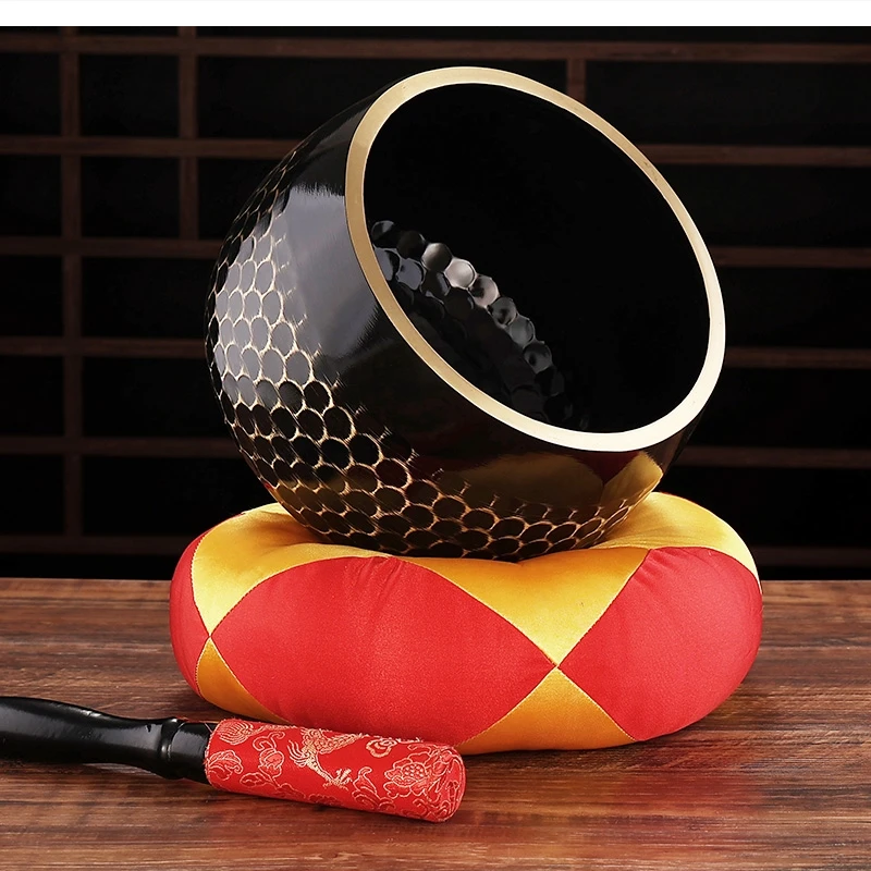 3.5 inch-8 inch handmade Buddha sound singing black brass celebration Buddhist Taoist supplies