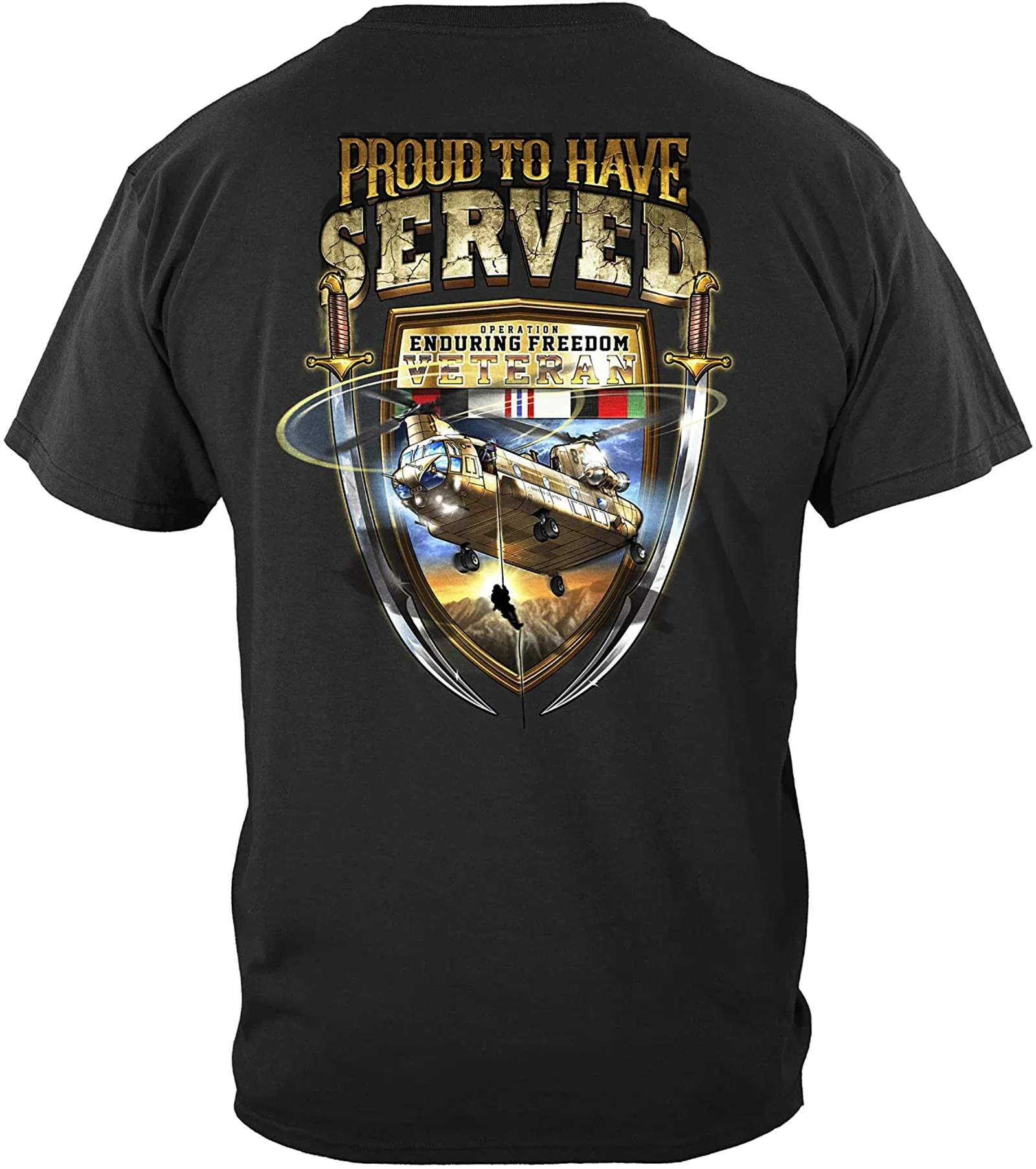 Proud To Have Served. Enduring Freedom Vetran T-Shirt 100% Cotton O-Neck Summer Short Sleeve Casual Mens T-shirt Size S-3XL