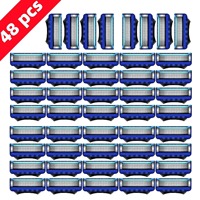4-48PCS Manual Razor For Men Five Layers Blade Without Knife Holder Stainless Steel Razor Blades No Skin Damage Old Style Shaver