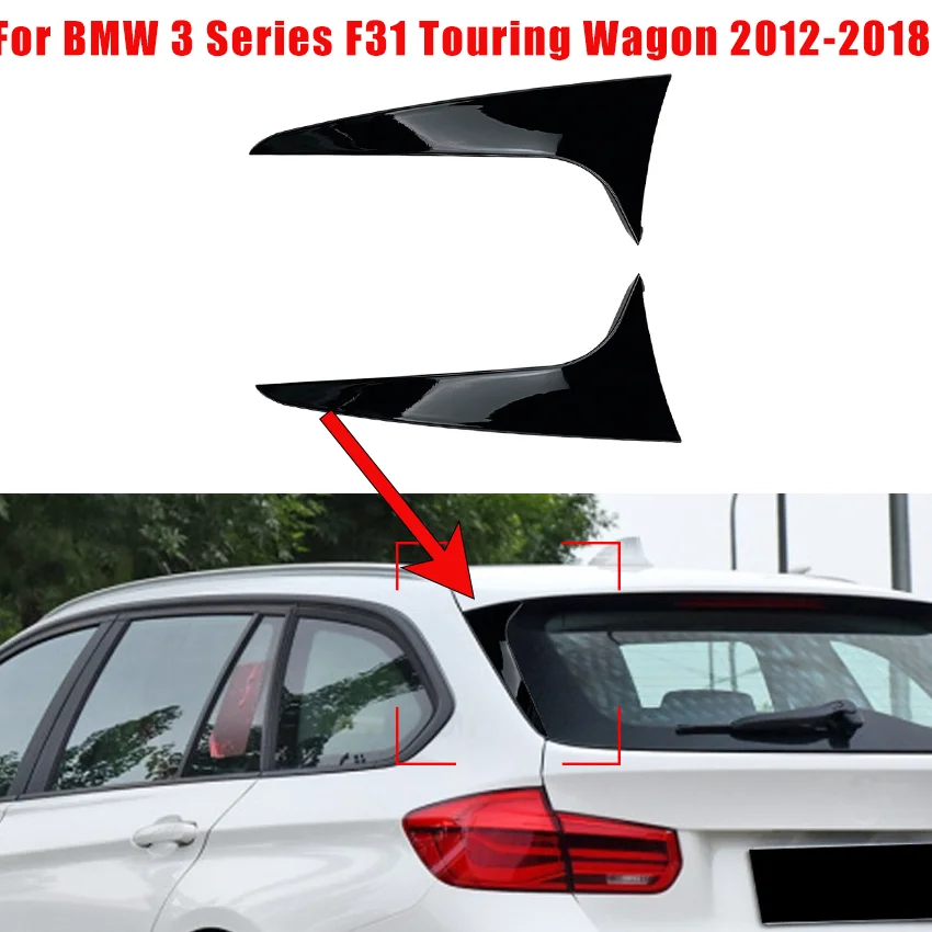 Rear Window Splitter Side Spoiler Canards Aprons Sticker Body Kit For BMW 3 Series F31 Touring Wagon 2012-2018 Car Accessories