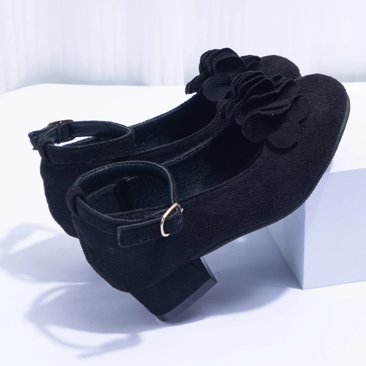 Kids Girls Children High Heel Sandals Princess Shoes Evening Party Wedding Shoes Round Toe Sandals Summer Children Shoes 27-37
