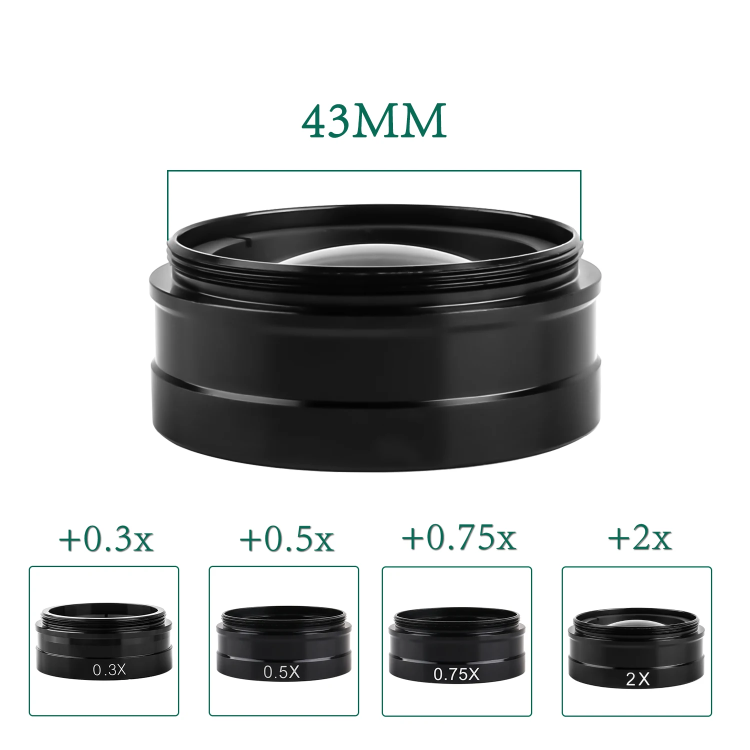 YIZHAN Adjustable Zoom C-Mount Lens Magnification 130X 180X 360X Lab 0.3X 0.5X 0.75X 2X Objective For Industry Microscope Camera