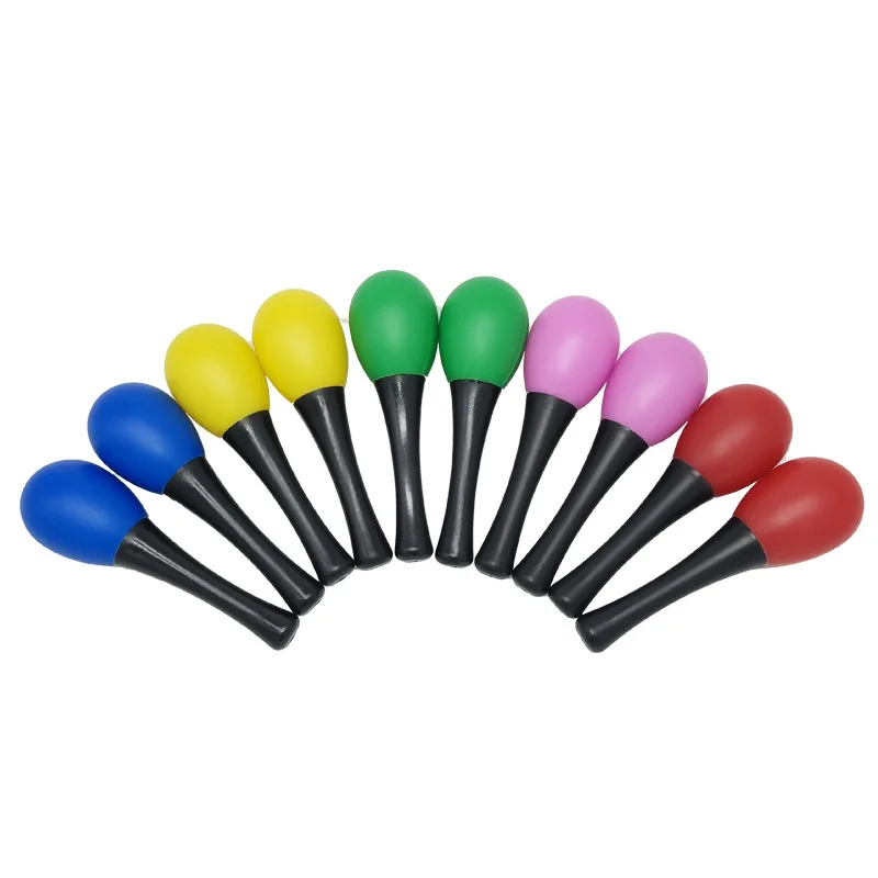 Plastic maracas Orff instrument players hold plastic maracas Toddlers Early education Children grasp egg maracas