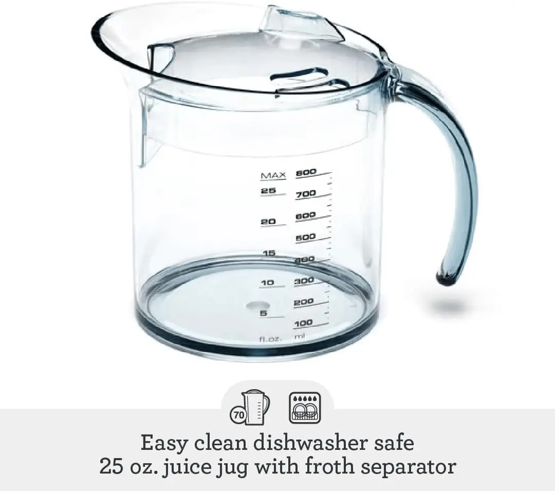 the Juice Fountain Compact Juicer, 10" x 10.5" x 16", Silver