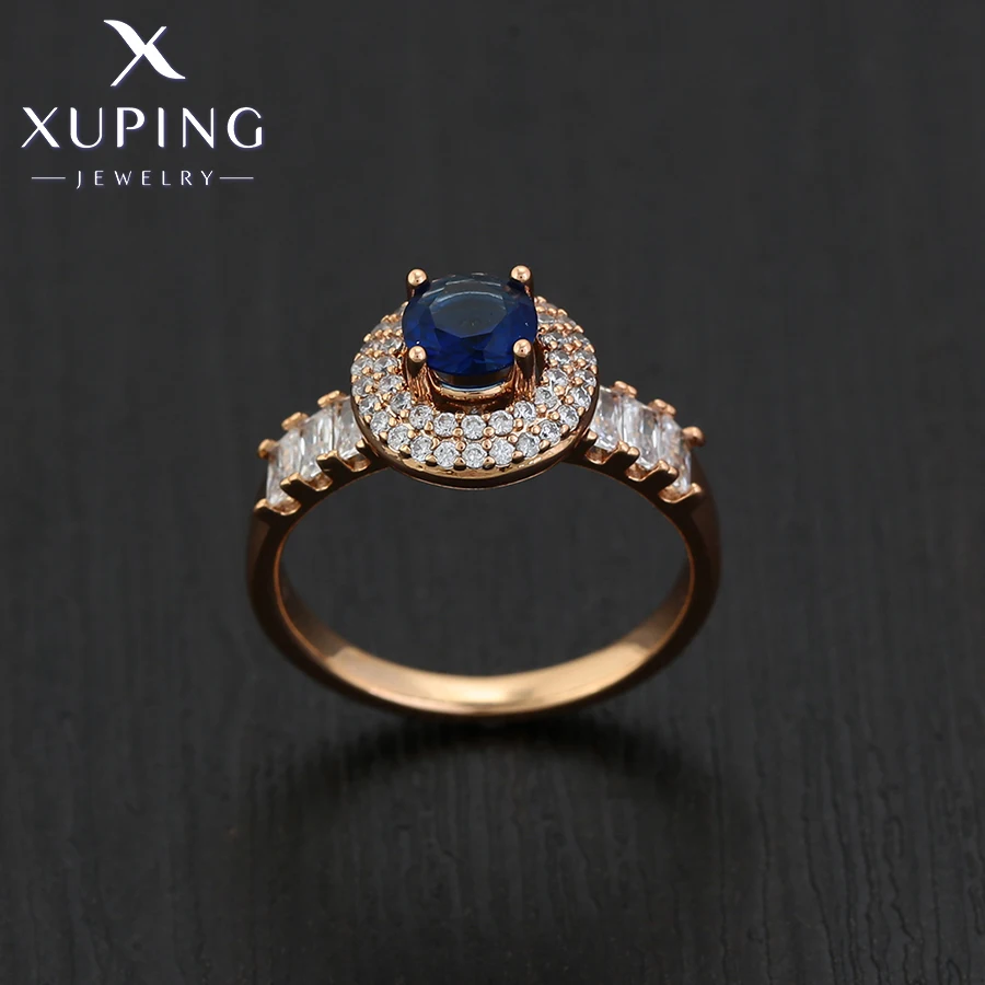 Xuping Jewelry Simple Copper Alloy Fashion Stone Charm Ring of Gold Color for Woman Romantic Gift X000703104