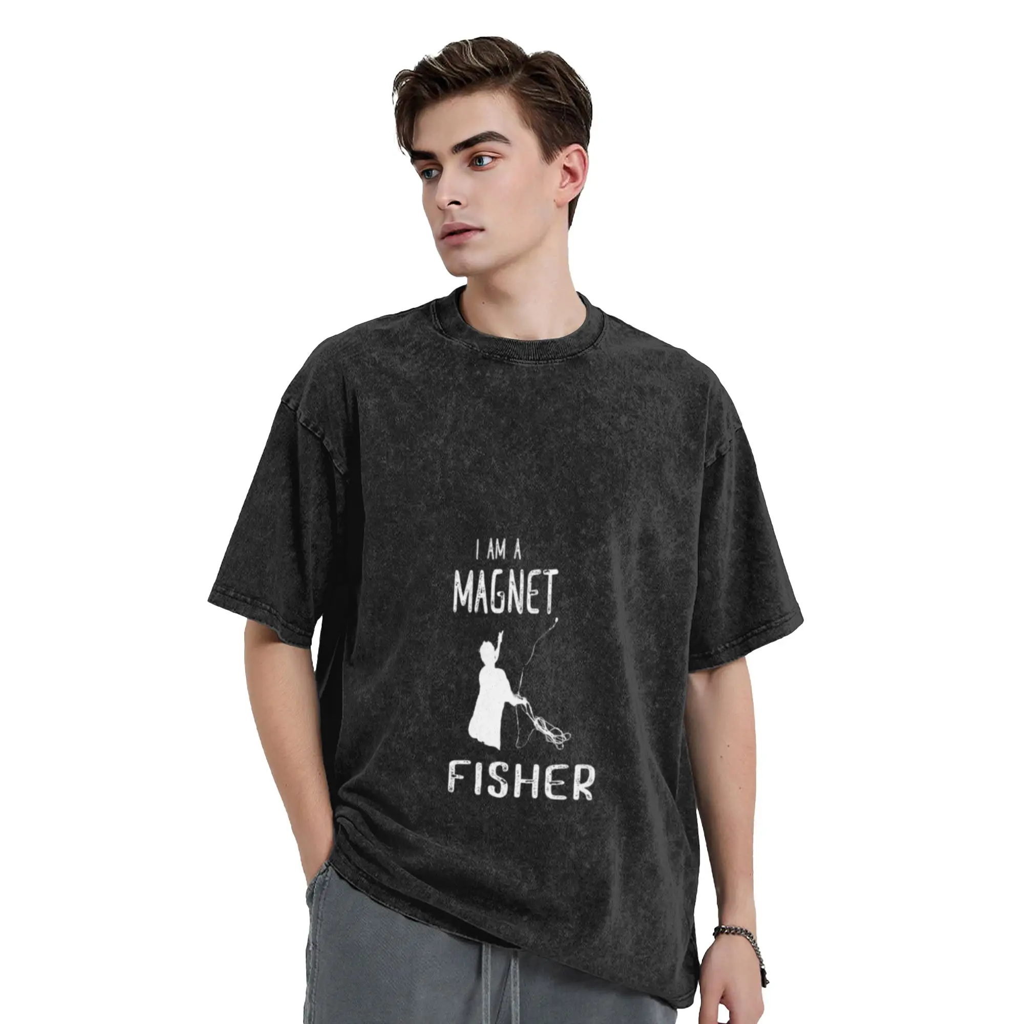 Magnet Fisher Classic Stylish A Vintage Oversized Cotton Unisex T-Shirts
