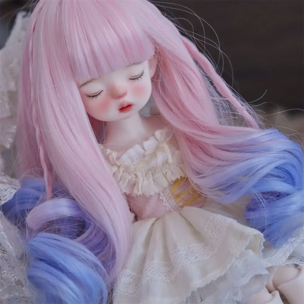 

BJD doll wig for 1/6 size gradient braid curly hair high temperature silk bangs large wavy curly long hair doll accessories