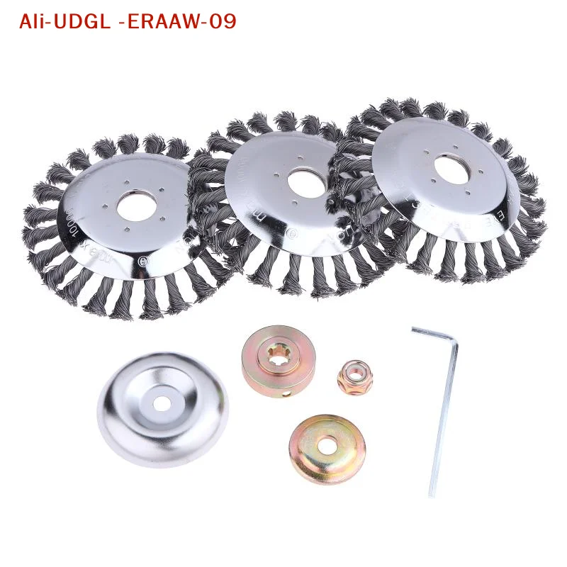 Durable 6 inch Grass Trimming Head, Steel Wire Disc Brush for Weed Control, Upgraded Tool for Garden Lawn Mowing.