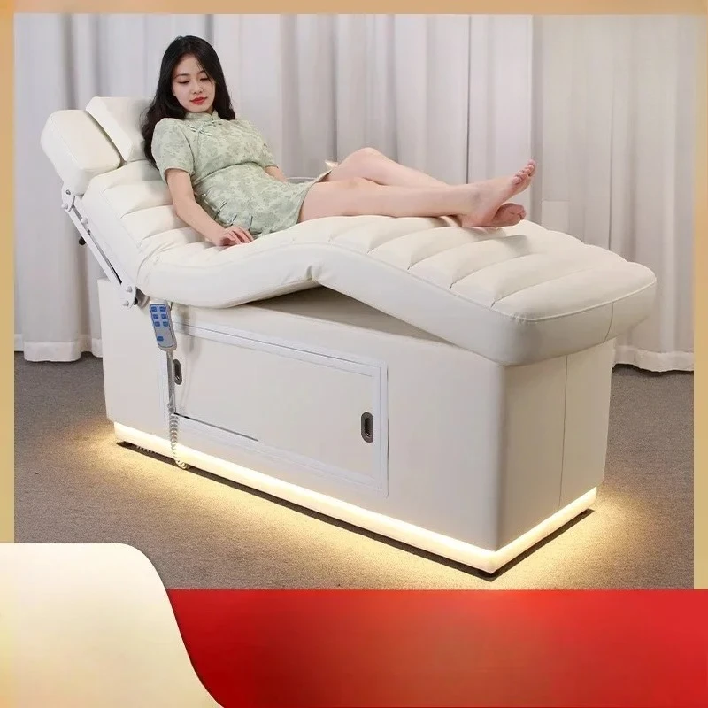 

Multifunctional constant temperature heating electric beauty bed massage bed comfortable sponge adjustment embroidery bed