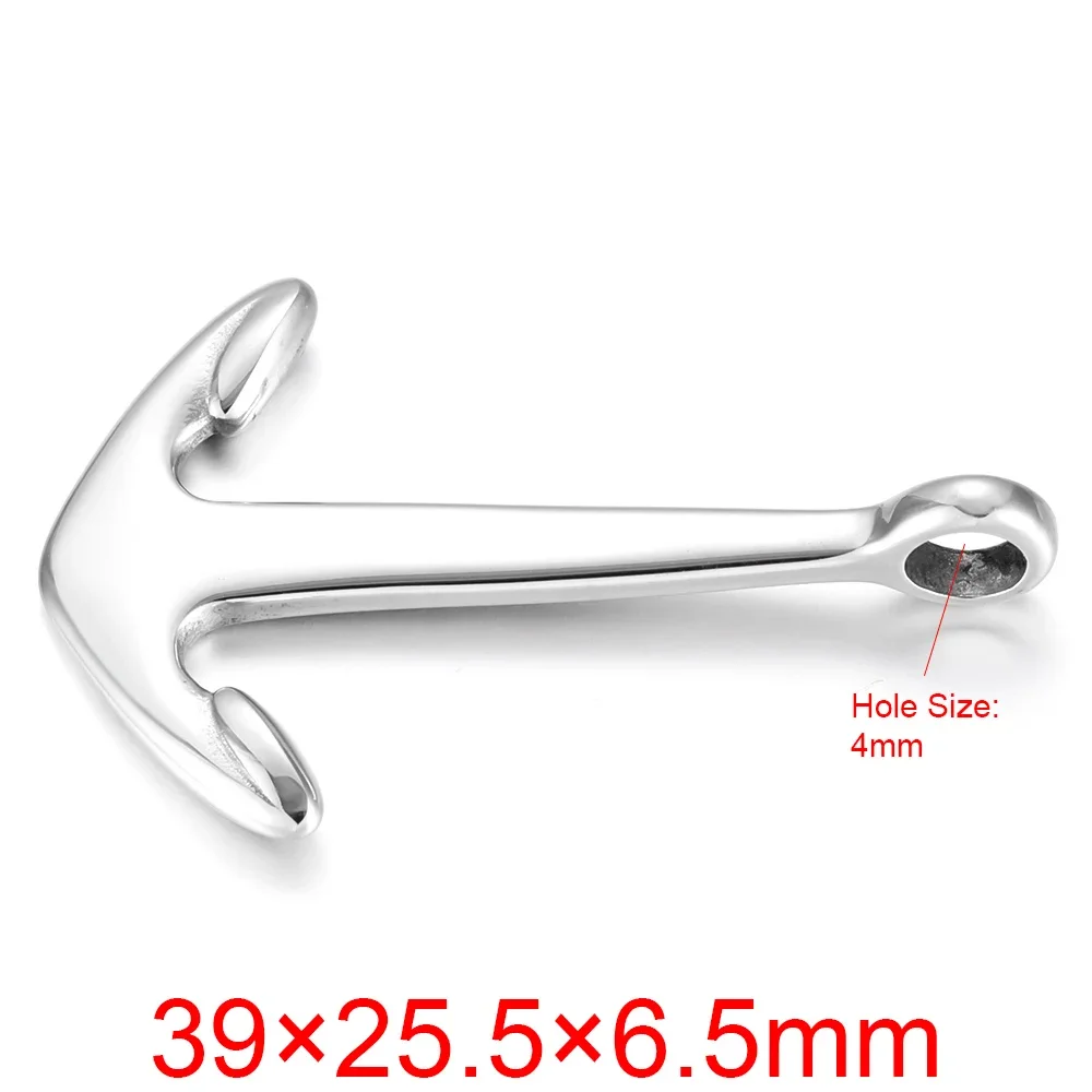 Stainless Steel Anchor High Polished Hole 4mm Bracelet Hooks Clasp Jewelry Making Findings DIY Supplies Accessories Wholesale