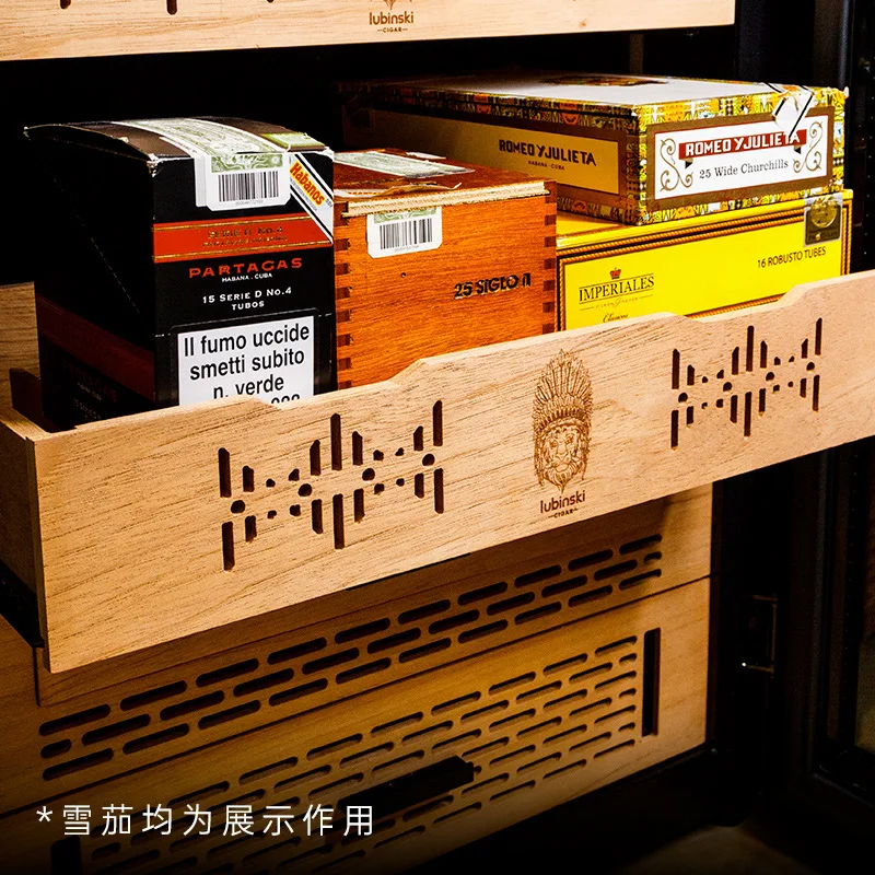 Luxurious Constant Temperature and Humidity Cedar Wood Large-capacity Cigar Cabinet Without Smoking Utensils Storage Cabinet