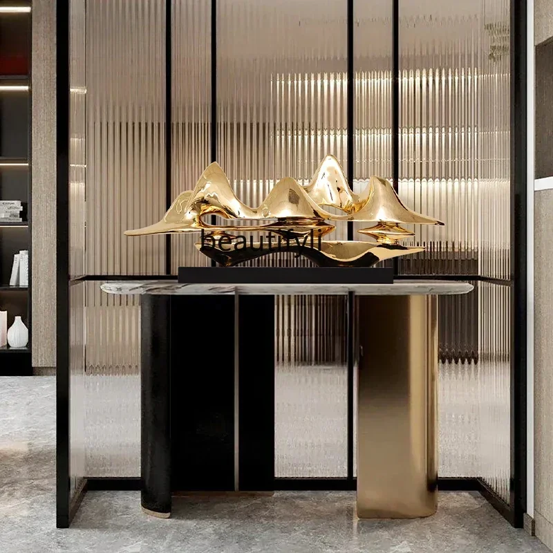 46Living room entrance decoration model room rockery crafts sculpture hotel lucky soft decoration