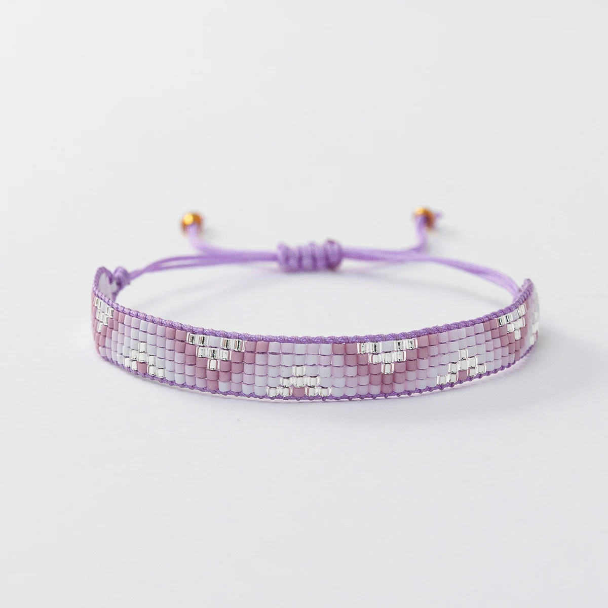 Zhongvi Miyuki Seed Bracciale in rilievo Catena di corda regolabile Simple Charm Bracciale per donne Gioielli di moda Gioielli Regali fatti a mano