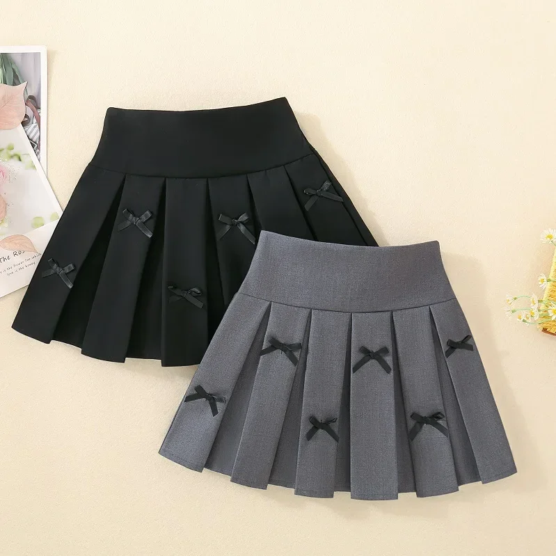 School Teenage Girls Pleated Skirt Casual Daily Skirt for Kids 2026 Spring Summer Simple Stylish Versatile A-line Short Skirt
