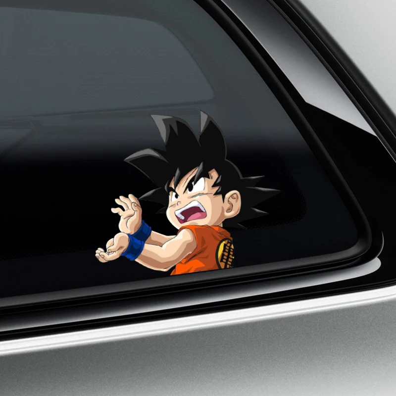 Personality Goku Car Stickers Dragon Ball Anime Sticker Waterproof Sunscreen Laptop Window Trunk Sticker