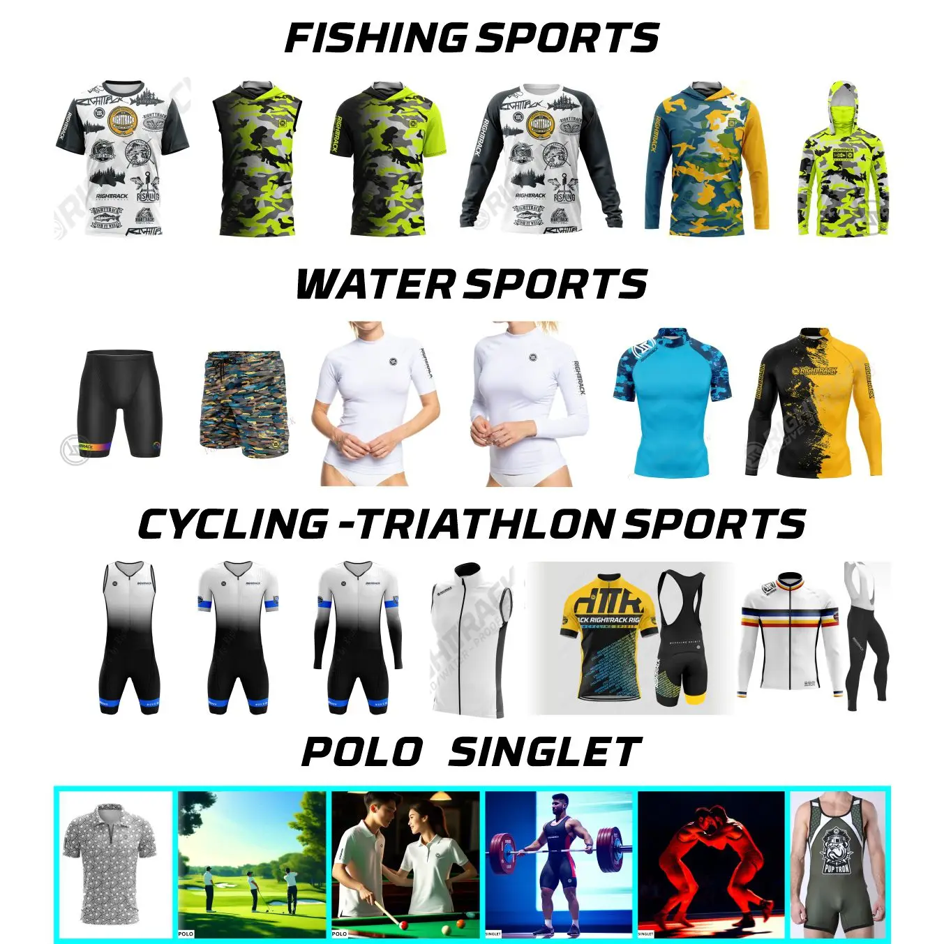 RIGHTTRACK Print on Demand Custom Cycling Apparel Sports Clothing Special Link