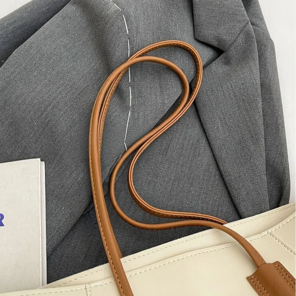 Elegant Shoulder Handbag Women Large Tote Bag Pu Leather Minimalist Fashion Daily Commuter Work School Casual Versatile Purse