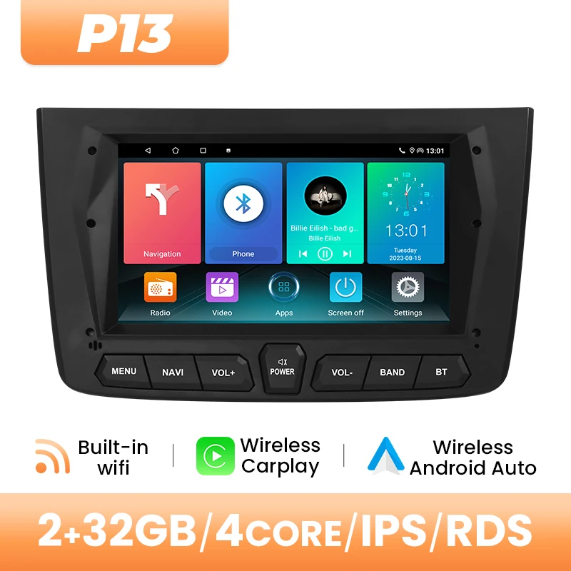 Draadloze Carplay Autoradio Speler Voor Alfa Romeo Mito 2008-2012 AI Voice Android 14 4G Wifi DSP IPS RDS GPS 8 GB 128 GB Navigatie