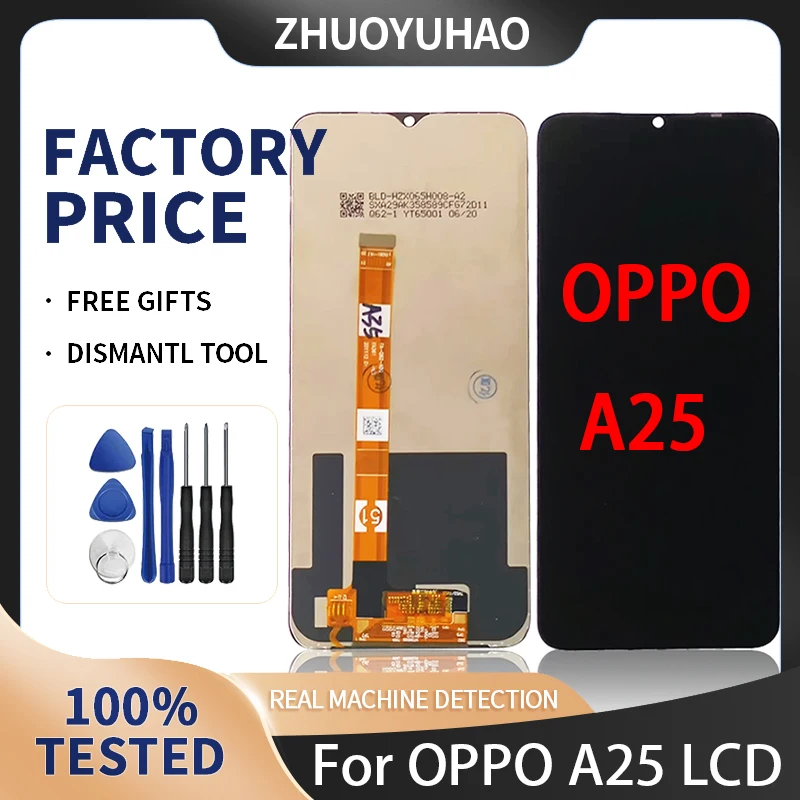 

ЖК-дисплей 6,52 дюйма для OPPO A25, сменный ЖК-дисплей, сенсорный экран для OPPO A35 A25 A54, ЖК-экран с дигитайзером в сборе