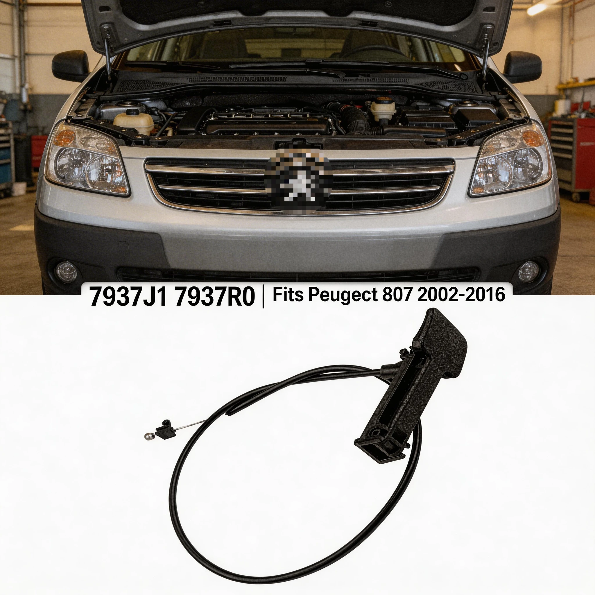 

1PC Engine Bonnet Release Short Cable Hood Wire 7937J1 7937R0 Exact OE Match Perfect Fit For C4 C5 C8 FIAT 807 407 2002-2019