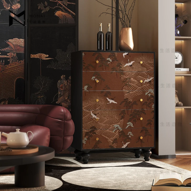 

Retro Closet Chest Of Drawers Storage Wooden Bedroom Organizer Living Room Cabinets Simple Design Home Furniture Muebles LLLC