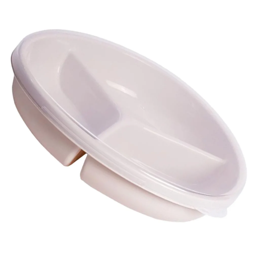 

3-Grids Snack Platter Divided Candy Nut Serving Container Plastic Tray with Lid for Party Appetizer Snack Storage