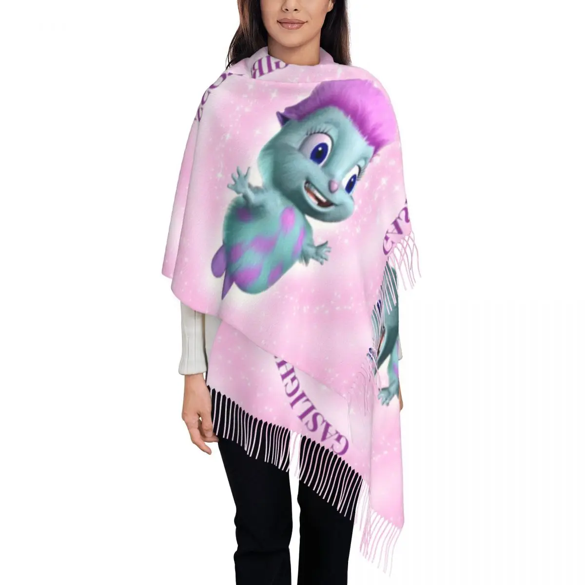 Custom Printed Cartoon Bibble Beliefs Scarf Men Women Winter Warm Scarves Gaslight Gatekeep Girlboss Shawls Wraps