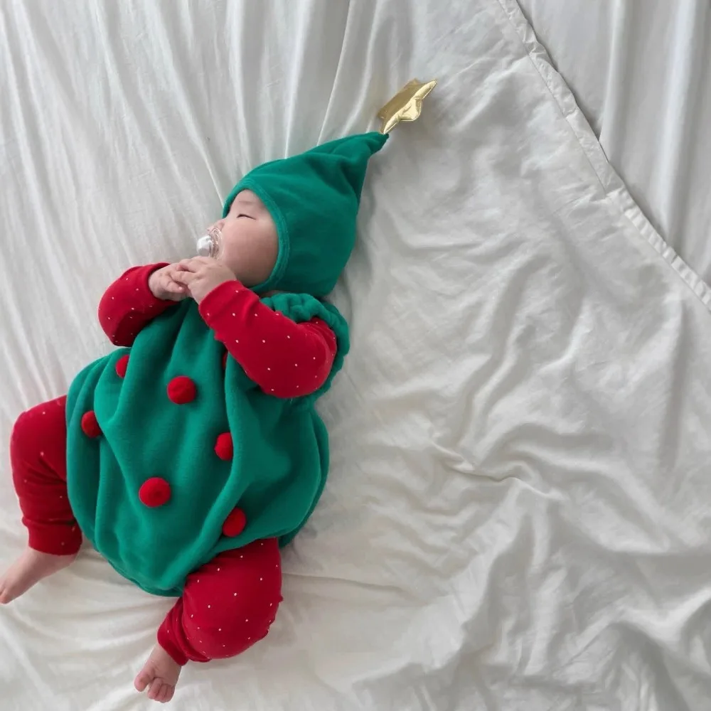 Christmas Santa Olaf Costume Infant Cute Snowman Baby Boys Girls Jumpsuit Santa Clothes Holiday Outfit for Toddler