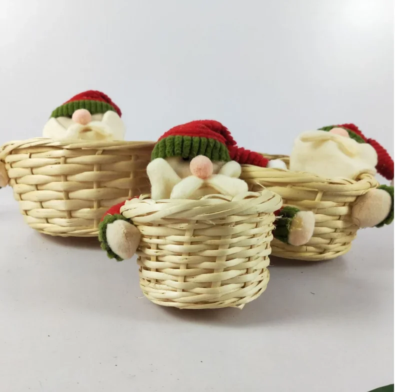 wholesale wicker bamboo toy rattan tableware storage home decor plant basket