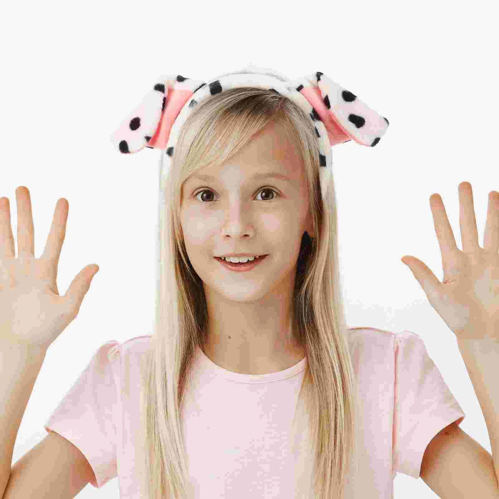 Puppy hoofdband dier voor kinderen huisdier cosplay volwassen hoofddeksel Halloween Dalmatische kostuum