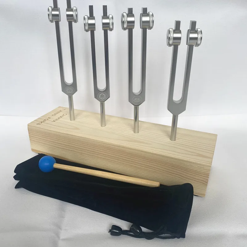 126.22-272.20Hz Healing tuning fork With Wooden Resonance Box for Chakras Healing Therapy Medical Percussion Instruments view 3