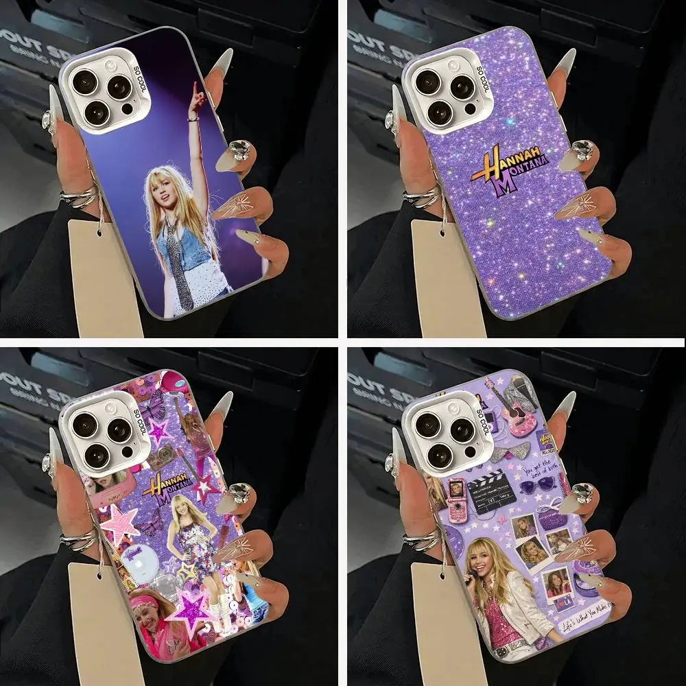 H-Hannah-M- Montana Phone Case For IPhone 17 Air 16 15 14 13 12 11 Pro Max White  Sliver  Hard Cover