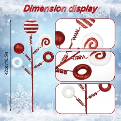 Lollipop Pendant Artificial Branch Xmas Tree Hanging Ornaments Cutting Foam New Year Gifts Home Office Party Candy Decoration