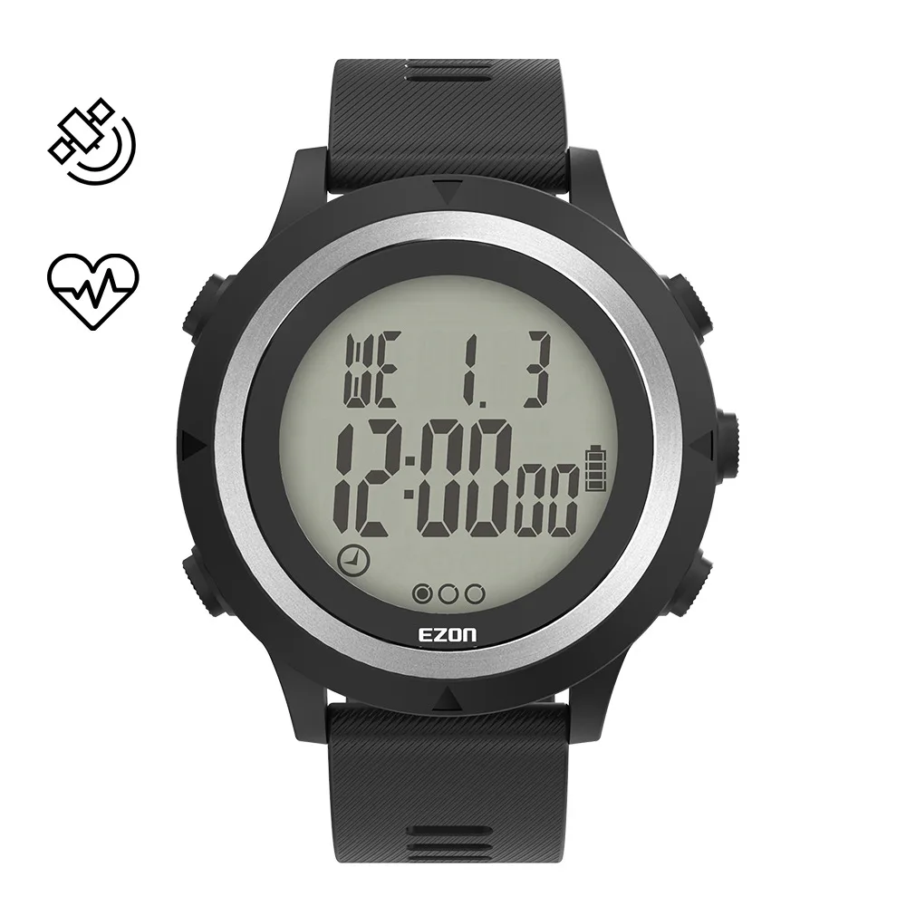 EZON-reloj deportivo Digital con GPS y Monitor óptico de ritmo cardíaco, podómetro, contador de calorías, cronógrafo, resistente al agua, 50m, T909C, nuevo