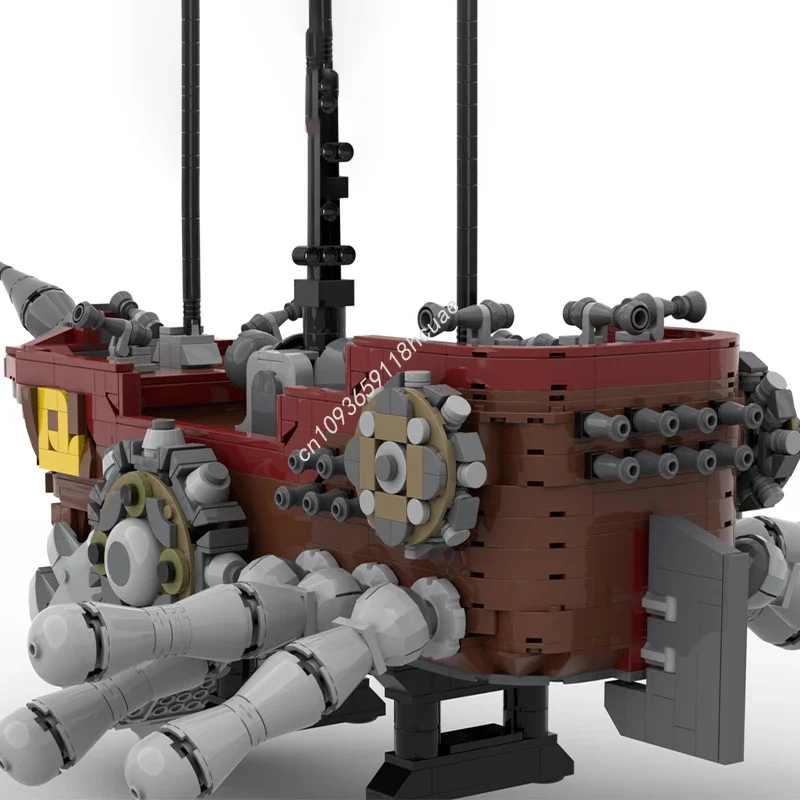 2483 elementy MOC Statek Piracki Królestwo Bez Serca Kingdoms Hearts II Piraci Klocki Konstrukcyjne Edukacyjne Świąteczne DIY Model do Składania Zabawki Prezent